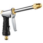 Kinsinder Garden Hose Spray Gun, Metal Water Gun Sprinkler High Pressure Water Hose Pipe Spray Gun for Car & Pet Washing, Watering Lawn and Garden