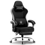 GTPLAYER Multi-Functional Ergonomic Gaming & Computer Chair – Breathable Fabric, Pocket Spring Cushion, Adjustable Neck & Lumbar Pillow for Back Support & Footrest, Home & Office Chair (Black)