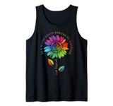 LGBTQ Rainbow Sunflower World Flower Pride Be Equality Kind Tank Top