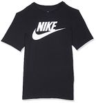 NIKE Men's Sportswear Icon Futura T shirt, Black/(White), S UK