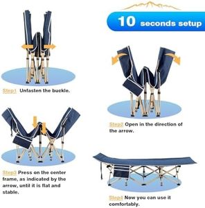 OVERMONT Folding Camping Bed – 28" Portable Outdoor Cot