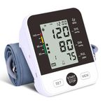 ARSIMAI Blood Pressure Monitor for Home Use,Automatic Upper Arm Blood Pressure Machine with 2x99 Memory Large LCD Screen Display,Digital Bp Machine Monitor with Large Cuff 22-44cm-Black