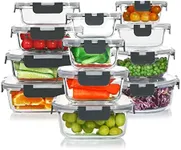 KOMUEE 24 Pieces Glass Food Storage