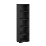 Furinno Luder Bookcase/Bookshelf/Storage Shelves, 5-Tier, Blackwood