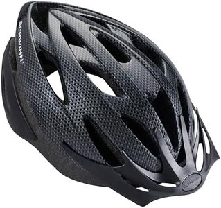 Schwinn Thrasher Bike Helmet for Adult Men Women Age 14+ with Suggested Fit 58-62cm, Lightweight with Adjustable Side and Chin Strap, No Light, Carbon