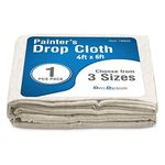 Pack of 1: All Purpose Canvas Drop Cloth Cotton Tarp 4x6 Large Canvas Tarp for Art Supplies, Drop Cloth for Painting Supplies/Paint Canvas Fabric or Couch Cover and Furniture Cover from Paint