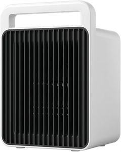 Electric Heater for Bedroom - 900W Energy Efficient Portable Space Heater, Quiet Ceramic Heater Fan with Tip-Over & Overheat Protection, Small Room Heater for Desk Office Indoor Use