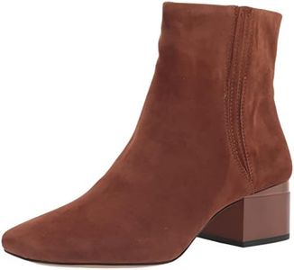 Franco Sarto Women's L-waxtona Booties Ankle Boot, Chocolate Brown Suede, 6 US