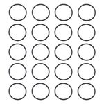 UHATa Fluorine Rubber O-Ring 27mm ID, 31mm OD, 2mm Width Gasket Round FKM O Rings Washer Sealing-Applications for Auto Plumbing Faucet Air Gas Repair-[Qty 20 Black]