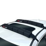 Soft Roof Rack Pads - Universal Car Soft Roof Rack Pad for Kayak Surfboard SUP Canoe Snowboard Paddle Board with Adjustable and Steady Tie-Down Straps