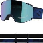 Salomon S/view Unisex Goggles Ski Snowboarding, Extended field of vision, Visual acuity & glare reduction, and No more fogging, Blue, One Size