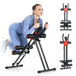 Goplus Foldable Core Abdominal Trainer, AB Workout Machine Exercise Equipment with 3 Adjustable Levels, LCD Display, Ab Cruncher Strength Training Equipment for Home Gym Fitness