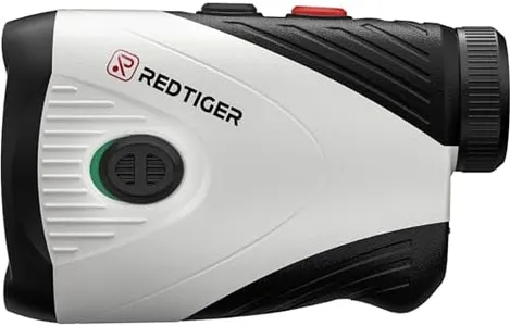 REDTIGER Golf Rangefinder with Slope, 1200 Yards Laser Range Finder Golfing, 7X Magnification, Flag Pole Locking Vibration, Rechargeable Range Finders with Magnet Stripe, GolfVue Series 1