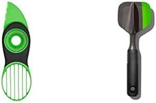 OXO Good Grips 3-in-1 Avocado Slicer - Green & Scoop and Smash Good Grips Avocado Tool, Masher, Black