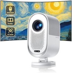 Projector【Dolby Audio/Dustproof】800ANSI Auto Focus/Fit in/Keystone/Avoidance Portable Projector 4K Support, 20W Speaker WiFi6 Bluetooth 1080P Full HD Projectors 50% Zoom for Home/Outdoor