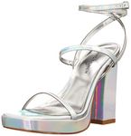 Marc Fisher Women's Acres Heeled Sandal, Silver, 8 UK