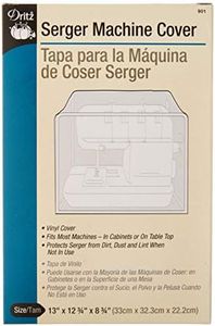 Dritz Dust Serger, 13" x 12-3/4" x 8-3/4", 1 Count, Clear Vinyl Machine Cover