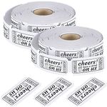 2 Rolls 1000 Pcs Free Drink Ticket Roll Raffle Tickets Party Tickets for Events Wedding and Parties