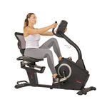 Sunny Health & Fitness Programmable Recumbent Bike - SF-RB4850, Black