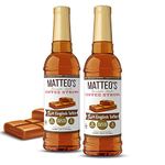 Matteo's Sugar Free Coffee Flavoring Syrup, English Toffee, Delicious Coffee Syrup, 0 Calorie, 0 Sugar Coffee Syrups, Keto Friendly, 25.4 Oz, 2Count