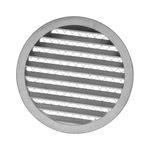 250mm / 10 inch Air Vent Cover - Round Soffit Vent - Louvered Ventilation Grille with Mesh - Aluminum