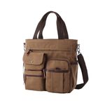 Crystine Tote Messenger bag for Men Women 14inch Waterproof Vintage Laptop Bag Briefcases Handbag Shoulder Tote Purse