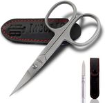 Nail Scissor Kit | Premium Manicure Professional Hand Sharpened Curved Cuticle Pedicure Scissors And Nail File | Also For Eyebrows, Nose Hair, Mustache & Beard | Surgical Grade Premium Quality