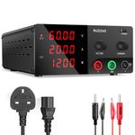 RUZIZAO Bench Power Supply Variable (0-60V,0-20A) High Power 1200W DC Power Supply with Encoder Knob Adjustable Switching Power Supply High Precision Lab Power Supply Battery Charging Stable Output