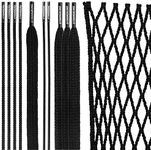 StringKing Grizzly 2X - Semi-Hard Goalie Lacrosse Mesh Kit (Black)