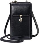 HUANLANG Small Crossbody Phone Bags for Women Leather Cell Phone Purse Wallet With Shoulder Strap RFID Blocking Ladies Shoulder Bag Credit Card Slots Lightweight Crossbody for Phone Bag and Wallet