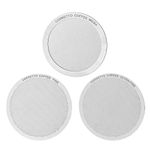 Corretto Set of 3 Reusable Metal Filters for use in AeroPress Coffee Maker, includes Fine, Ultra-Fine, and Mesh Filters | Upgrade from Paper Filters | Aero Press Compatible Accessories