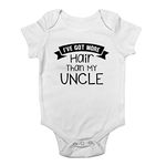 Shopagift Baby - I've Got More Hair than my Uncle Baby Grow Vest Bodysuit