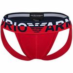 Emporio Armani Men's Jockstrap Megalogo Jock Strap, Red, XL