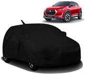 V VINTON® Car Body Cover All Accessories Waterproof Compatible for Nissan Magnite with Mirror Pocket Uv Dust Proof Protects from Rain and Sunlight | Black