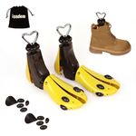issdem Adjustable Boot Stretcher for Men Size 7-10, Shoe Widener Stretcher, Shoe Trees for Women Size 4.5-8 (Yellow for Men UK size 7-10)