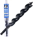 SOMADA 3/4-Inch x 7-1/2-Inch Triple-Cut Black Auger Drill Bit for Wood, Quick Change Hex Shank 3/8-Inch, Precision Drilling in Soft and Hard and Wood for Carpentry and DIY Projects