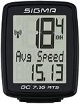 Sigma Sport Bicycle Computer BC 7.16, 7 Functions, Average Speed, wired Bike Computer, Black