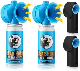 2Pack 1.4oz Bear Horn Self Defense 123dB Loud Air Horn Audible up to 1/2 Mile Safety Air Horn for Wild Animals Bear Alarm for Hiking Climbing Camping and Outdoor Protection