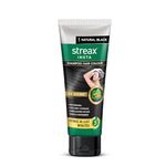 Streax Shampoo Hair Colour, 200 ml I Squeeze Pack with Natural Extracts I Hair colour for Men I Hair colour for Women I Long Lasting Formula I Colours in 5 Minutes, Natural Black