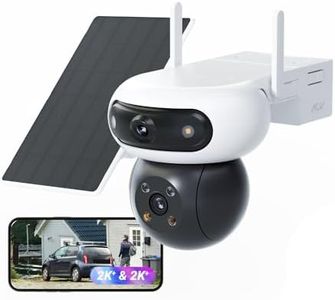 EZVIZ 8MP(4MP+4MP) Camera Surveillance WiFi Exterieure sans Fil à Double Objectif Motorisé, Camera Exterieur Solaire, Mode Always-on, Détection de Personne/Véhicule, CB90 Dual+8W Panneau Solaire