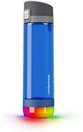 Hidrate Spark PRO Lite Smart Water Bottle – Tritan Plastic – Tracks Water Intake with Bluetooth, LED Glow Reminder When You Need to Drink – Chug Lid, 24 oz, Deep Blue