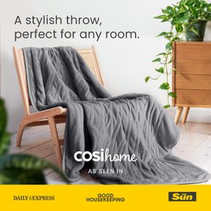 Cosi Home Luxury Heated Throw Blanket – Grey