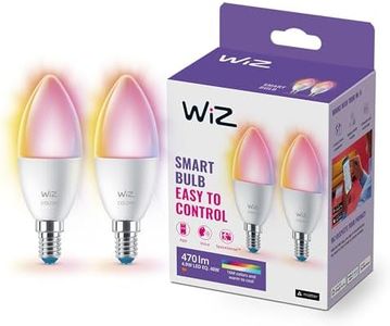 WiZ Smart Bulb, E14 Colour, Smart Dimming LED, Connected WiFi Works with Alexa, Google Assistant & HomeKit, App Control for Home Indoor Lighting, Livingroom, Bedroom, Dining Room, Energy Monitoring