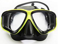 YEESAM Diving Snorkeling Prescription Mask Nearsighted Myopia Myopic - Scuba Dive Snorkel Mask Nearsight Prescription RX Optical Corrective Lenses Customized - Yellow & Black Color