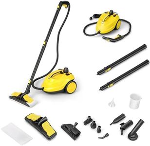 GOPLUS Limpiador a vapor de 2000 W, máquina de limpieza de 1,8 L de capacidad de agua con accesorios, escoba de vapor para alfombras, sofá, vidrio y manchas difíciles