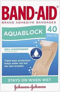 Band-Aid Waterproof Aquablock Sterile Strips 40 Pack