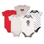 Hudson Baby 50618_Gentlemen_9-12M Bodysuit, 9-12 Months (Pack of 5)