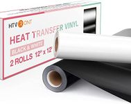 HTVRONT Heat Transfer Vinyl-2 Roll 12IN * 12FT HTV Vinyl Roll for T-Shirt & Clothes