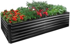 EDOSTORY Metal Raised Bed Garden Be