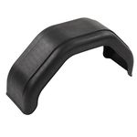 Trailer Mudguard,KIMISS Trailer Wheels Mudguard PE for Single Axle Trailers 12in 13in Diameter Wheels(Black)